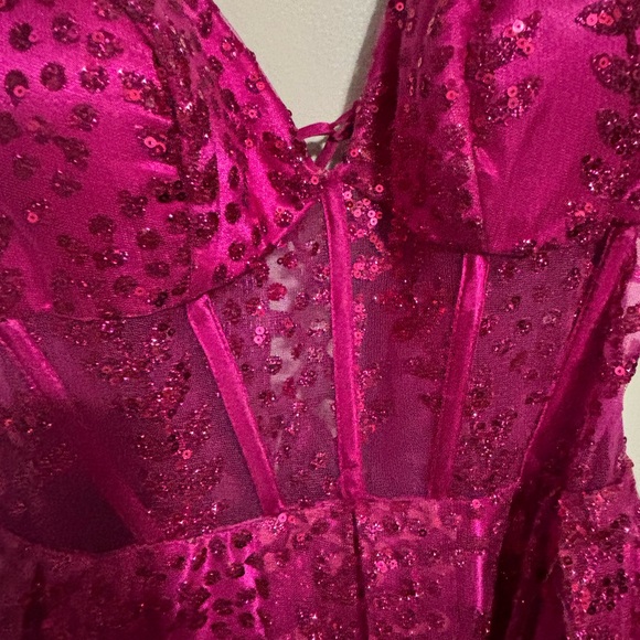 Blondie Nite Pink Sequin Gown - Picture 2 of 8